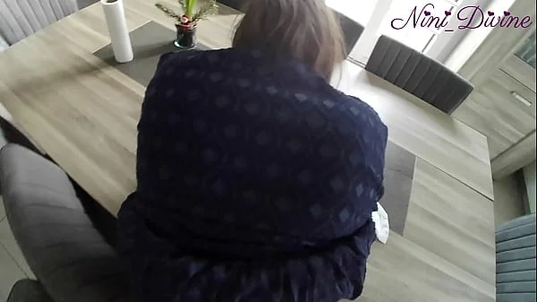 Video Pov! Stepmom's big ass in tight dress fucked in the living room!