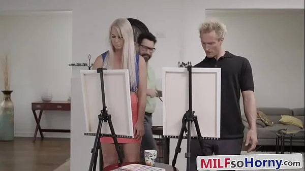 Two Big Ass MILF Beauties Fucked By Sneaky Art Teacher