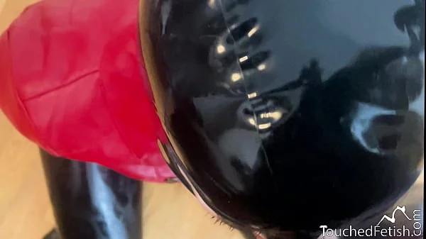 TouchedFetish – Latex Wife Facial Cumshot & Face Fuck | Amateur Fetish Couple in Rubber Catsuit Cum Facial | Cumshot Cum in Mouth