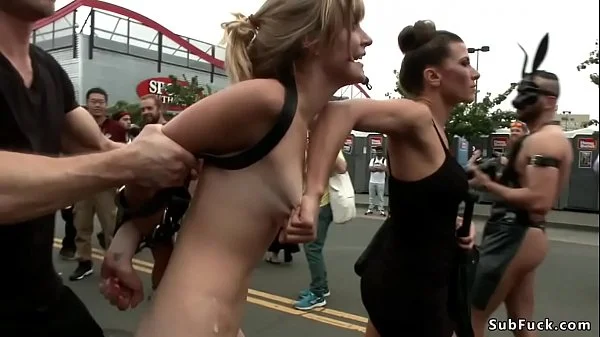 Naked blonde is d. at street fair