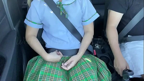 Pinay Student Gets Fuck Inside Her Professor's Car