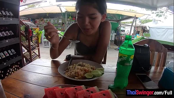 Real amateur Thai teen cutie fucked after lunch by her temporary boyfriend