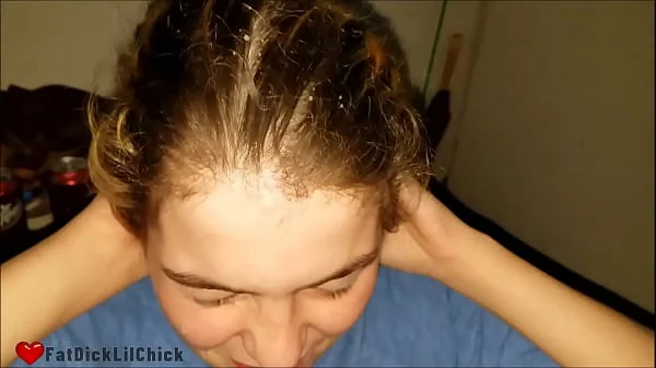 Petite GF Rides Fat Cock HUUUGE Facial!!!!